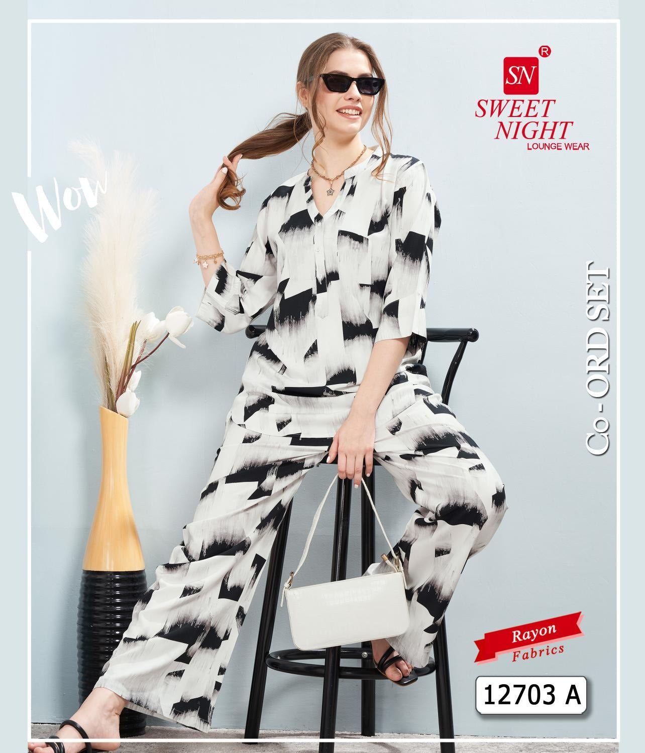 Sweet Night Chill Mode Lounge Co-ord – 12703A