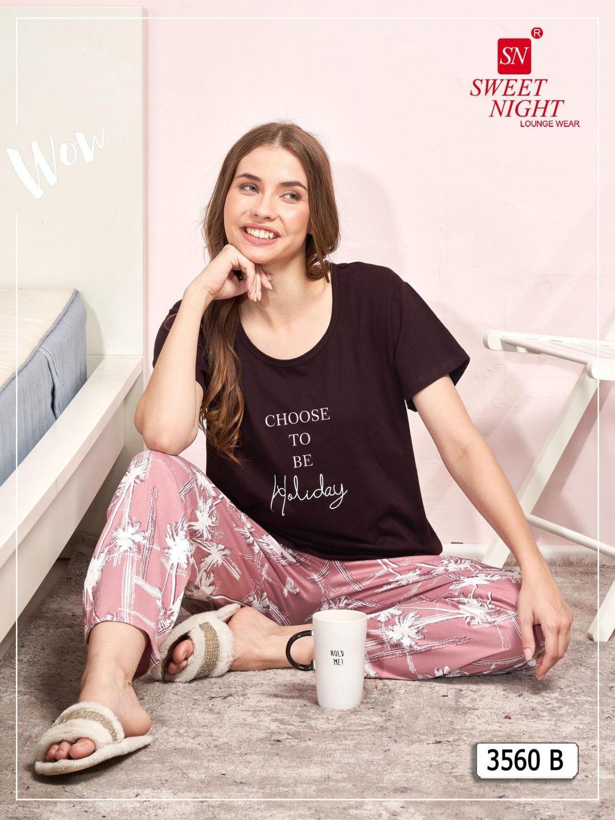 The Sweet Night Cozy Cord Set with Soft Stretch Feel-3560B