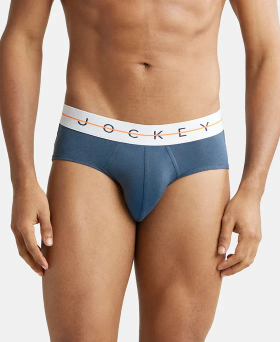 Jockey NY15 Men's Super Combed Cotton Elastane Solid Brief with Ultrasoft Waistband