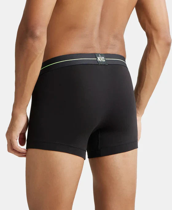 Jockey US07 Super Combed Cotton Elastane Stretch Solid Trunk With Ultrasoft Waistband (Pack Of 2)