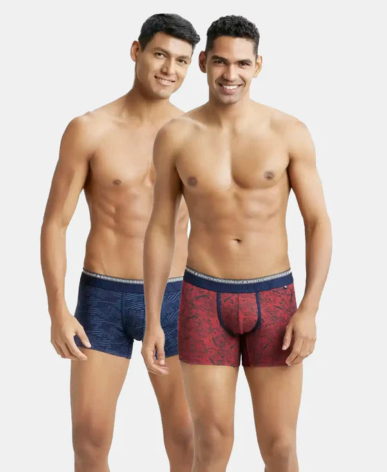 Jockey US63 Men's Cotton USA Originals Modern Trunks (Assorted Pack of 2) (Colors May Vary)