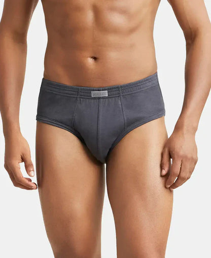 Jockey 1009 Men's Super Combed Cotton Rib Solid Brief with StayFresh Treatment
