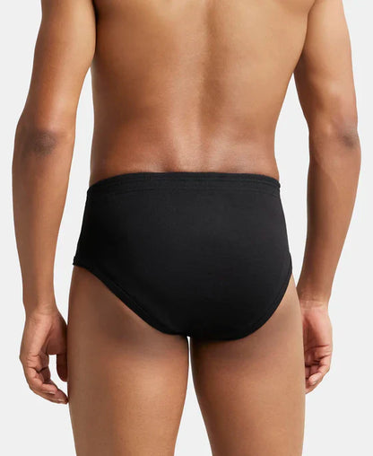 Jockey 1009 Men's Super Combed Cotton Rib Solid Brief with StayFresh Treatment