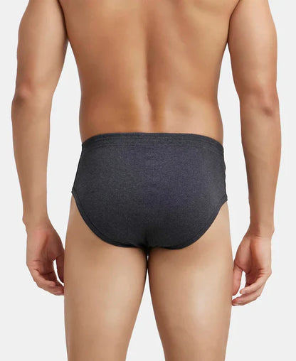 Jockey 1009 Men's Super Combed Cotton Rib Solid Brief with StayFresh Treatment