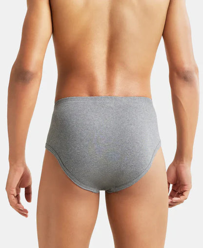 Jockey 1009 Men's Super Combed Cotton Rib Solid Brief with StayFresh Treatment
