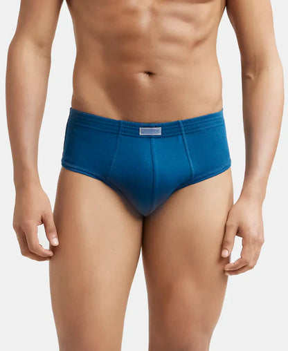 Jockey 1009 Men's Super Combed Cotton Rib Solid Brief with StayFresh Treatment