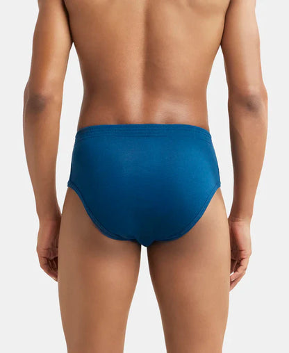 Jockey 1009 Men's Super Combed Cotton Rib Solid Brief with StayFresh Treatment