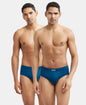 Jockey 1009 Men's Super Combed Cotton Rib Solid Brief with StayFresh Treatment-(PACK OF 2)