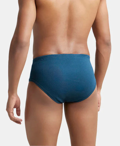 Jockey 1009 Men's Super Combed Cotton Rib Solid Brief with StayFresh Treatment