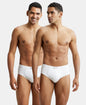 Jockey 1009 Men's Super Combed Cotton Rib Solid Brief with StayFresh Treatment-(PACK OF 2)