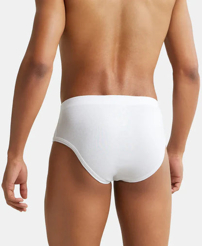 Jockey 1009 Men's Super Combed Cotton Rib Solid Brief with StayFresh Treatment-(PACK OF 2)