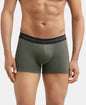 Jockey 1015 Men's Super Combed Cotton Rib Solid Trunk with StayFresh Treatment (PACK OF 2)