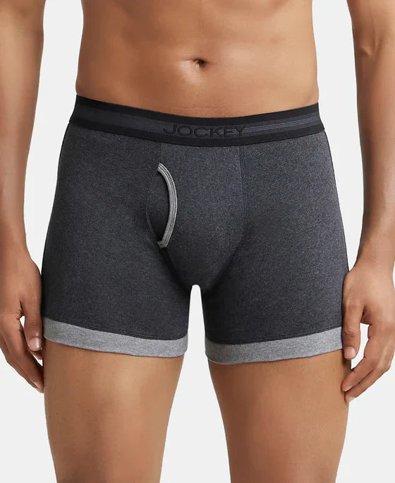 Jockey 1017 Men's Super Combed Cotton Rib Solid Boxer Brief