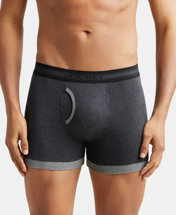Jockey 1017 Men's Super Combed Cotton Rib Solid Boxer Brief