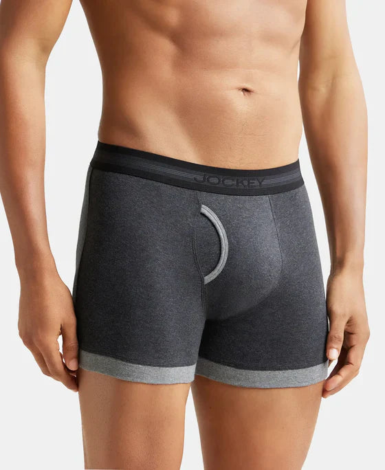 Jockey 1017 Men's Super Combed Cotton Rib Solid Boxer Brief