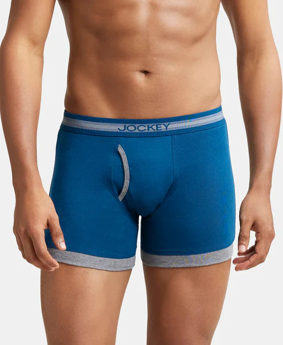 Jockey 1017 Men's Super Combed Cotton Rib Solid Boxer Brief