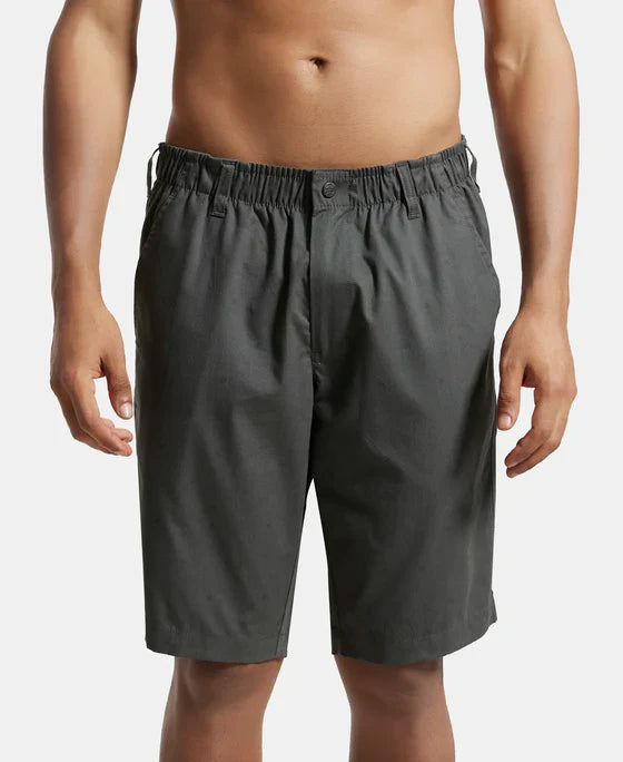 Jockey 1206 Men's Super Combed Mercerised Cotton Woven Fabric Straight Fit Printed Shorts