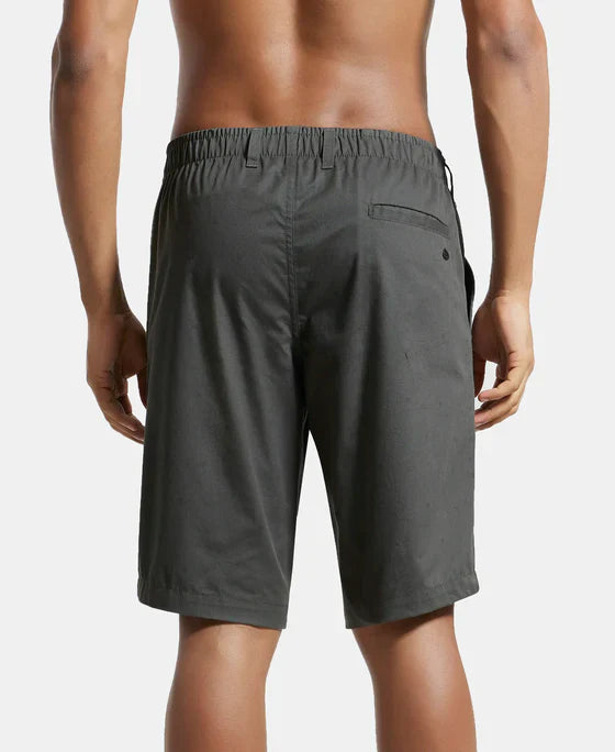 Jockey 1206 Men's Super Combed Mercerised Cotton Woven Fabric Straight Fit Printed Shorts