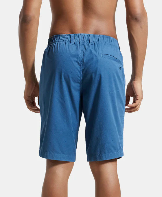 Jockey 1206 Men's Super Combed Mercerised Cotton Woven Fabric Straight Fit Printed Shorts