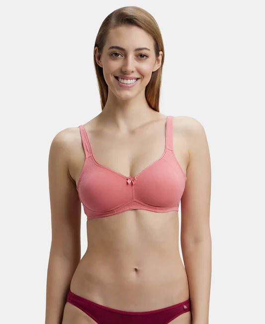 Jockey 1250 Wirefree Non Padded Super Combed Cotton Elastane Full Coverage Plus Size Everyday Bra