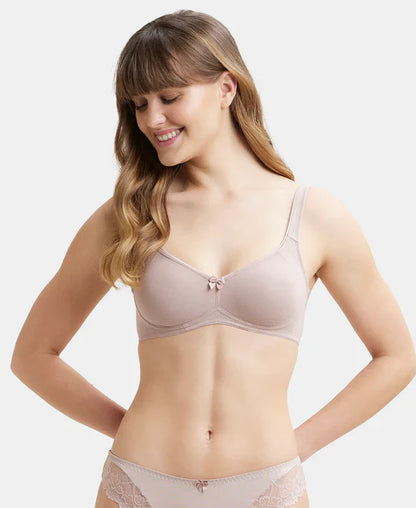 Jockey 1250 Wirefree Non Padded Super Combed Cotton Elastane Full Coverage Plus Size Everyday Bra