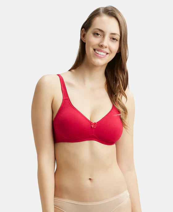 Jockey 1250 Wirefree Non Padded Super Combed Cotton Elastane Full Coverage Plus Size Everyday Bra