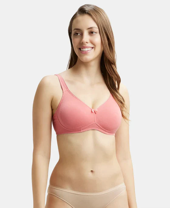 Jockey 1250 Wirefree Non Padded Super Combed Cotton Elastane Full Coverage Plus Size Everyday Bra