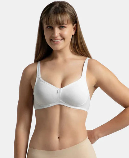 Jockey 1250 Wirefree Non Padded Super Combed Cotton Elastane Full Coverage Plus Size Everyday Bra