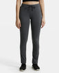 Jockey 1301 Women's Super Combed Cotton Elastane Stretch Slim Fit Trackpants with Side Pockets