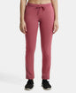 Jockey 1301 Women's Super Combed Cotton Elastane Stretch Slim Fit Trackpants with Side Pockets