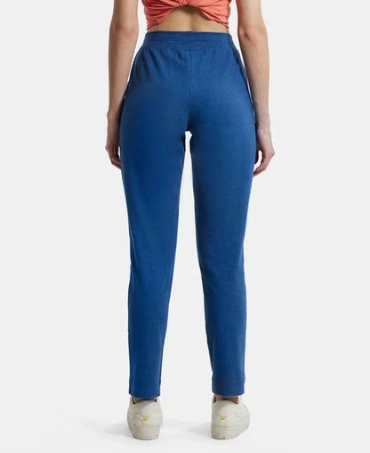 Jockey 1301 Women's Super Combed Cotton Elastane Stretch Slim Fit Trackpants with Side Pockets
