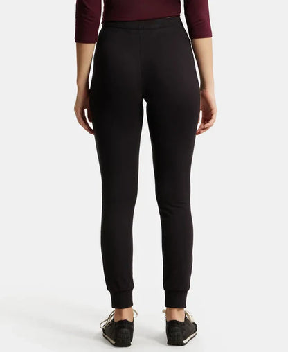 Jockey 1323 Women's Super Combed Cotton Elastane French Terry Slim Fit Joggers with Zipper Pockets