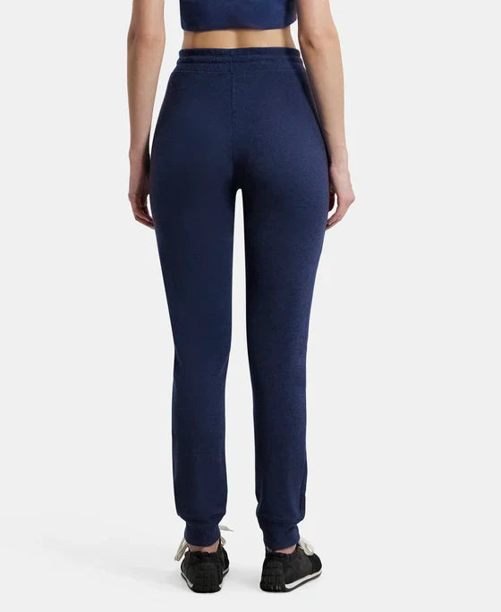 Jockey 1323 Women's Super Combed Cotton Elastane French Terry Slim Fit Joggers with Zipper Pockets