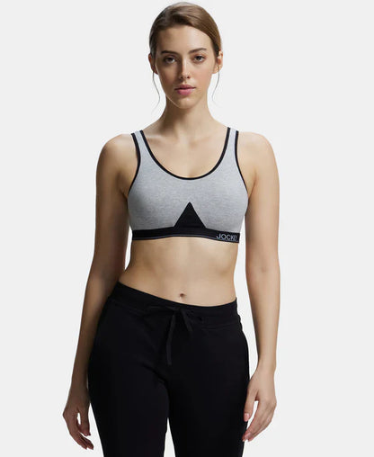 Jockey 1376 Women's Slip-On Active Bra - Wire-Free, Non-Padded, Seamless Double-Layered Sports & Everyday Comfort Bra