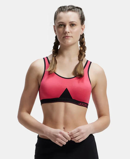 Jockey 1376 Women's Slip-On Active Bra - Wire-Free, Non-Padded, Seamless Double-Layered Sports & Everyday Comfort Bra