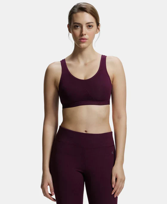 Jockey 1376 Women's Slip-On Active Bra - Wire-Free, Non-Padded, Seamless Double-Layered Sports & Everyday Comfort Bra