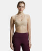 Jockey 1378 Women's Wirefree Padded Super Combed Cotton Elastane Stretch Full Coverage Racer Back Active Bra