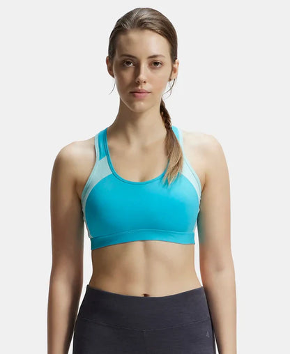 Jockey 1380 Women's Wirefree Padded Super Combed Cotton Elastane Stretch Full Coverage Racer Back Active Bra