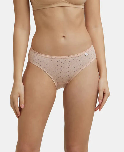 Jockey 1410P Women's Medium Coverage Super Combed Printed Bikini