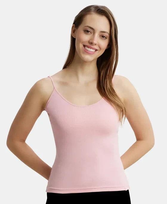 Jockey 1487 Women's Super Combed Cotton Rib Camisole with Adjustable Straps and StayFresh Treatment