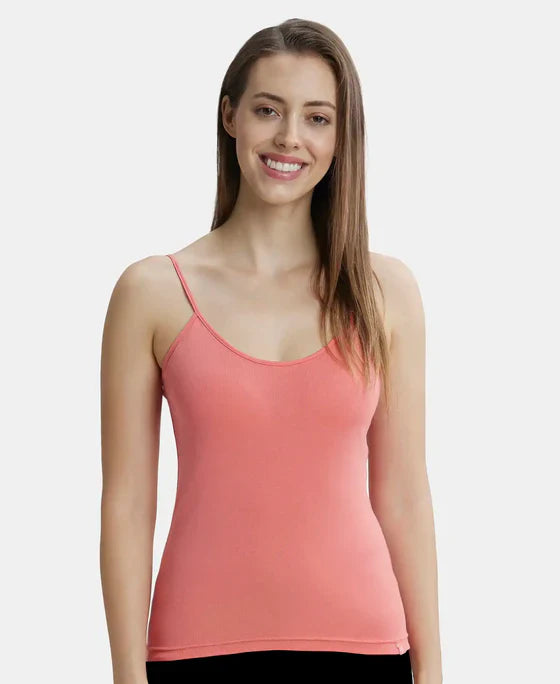Jockey 1487 Women's Super Combed Cotton Rib Camisole with Adjustable Straps and StayFresh Treatment