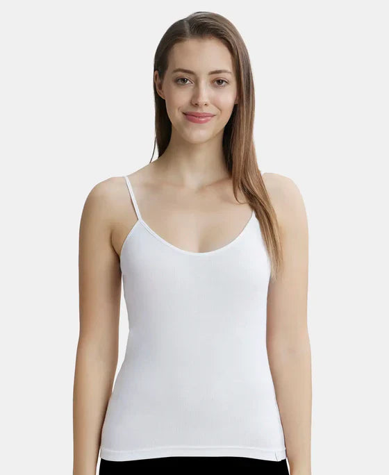 Jockey 1487 Women's Super Combed Cotton Rib Camisole with Adjustable Straps and StayFresh Treatment