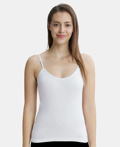 Jockey 1487 Women's Super Combed Cotton Rib Camisole with Adjustable Straps and StayFresh Treatment