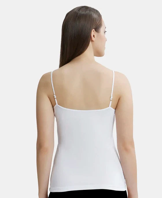 Jockey 1487 Women's Super Combed Cotton Rib Camisole with Adjustable Straps and StayFresh Treatment