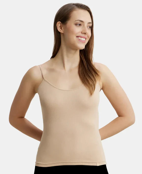 Jockey 1487 Women's Super Combed Cotton Rib Camisole with Adjustable Straps and StayFresh Treatment