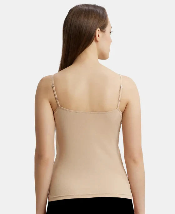 Jockey 1487 Women's Super Combed Cotton Rib Camisole with Adjustable Straps and StayFresh Treatment