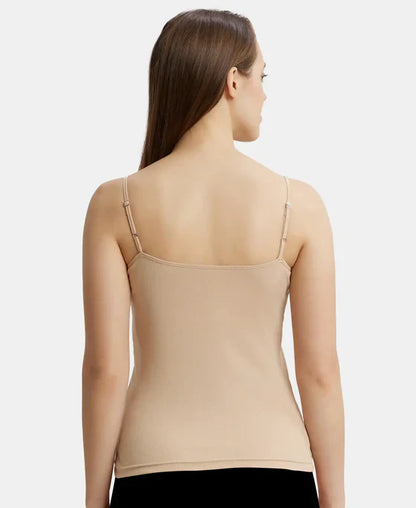 Jockey 1487 Women's Super Combed Cotton Rib Camisole with Adjustable Straps and StayFresh Treatment