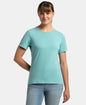 Jockey 1515 Women's Super Combed Cotton Elastane Regular Fit Solid Round Neck Half Sleeve T-Shirt