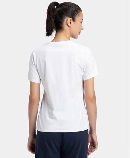 Jockey 1515 Women's Super Combed Cotton Elastane Regular Fit Solid Round Neck Half Sleeve T-Shirt