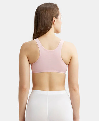 Jockey 1582 Super Combed Cotton Elastane Stretch Slip On Crop Top with StayFresh Treatment